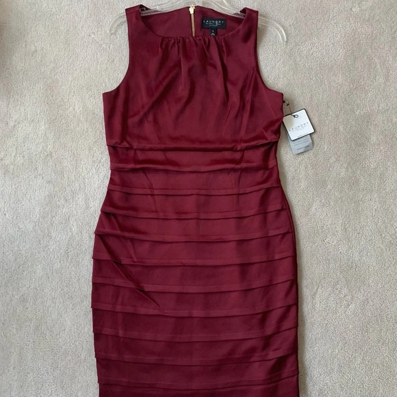 Nwt LAUNDRY by Shelli Segal tiered sleeveless  shift dress, 8 - Picture 1 of 15